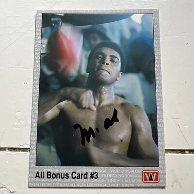 Muhammad Ali 1991 AW Sports #40 Bonus Card #3 The Greatest Autograph JSA COA - Image 1 of 3