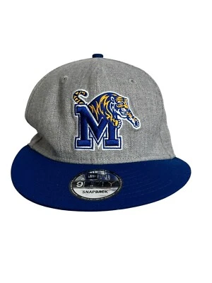 MEMPHIS TIGERS NCAA NEW ERA 9FORTY Blue/Grey Hat Cap Snap-Back New - Image 1 of 4
