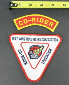 2 Gold Wing Road Riders Association CO-RIDER Education Patches NEU - Bild 1 von 7
