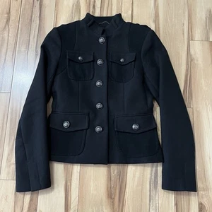 Banana Republic Damen Afari Blazer Jacke Military Kuppelknöpfe schwarz Gr. 2 - Bild 1 von 7