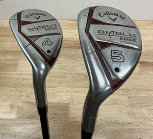 Callaway Diablo Edge Mens 4 & 5 Hybrid Woods Left Handed Stiff - Picture 1 of 6
