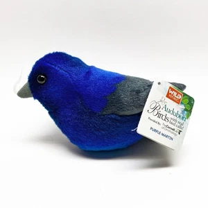 Peluche Martin púrpura Wild Republic Audubon Birds nuevo con etiquetas con llamada de pájaro real - Funciona - Imagen 1 de 3