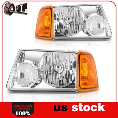 For 2006-2011 Ford Ranger Headlights Driver Passenger Sides Headlamps Assembly - Image 1 of 4