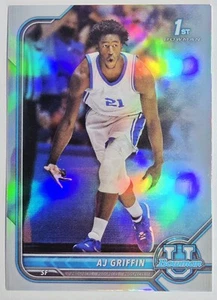 AJ Griffin 2022 Bowman U University 1st Bowman Silver Refractor Duke #11 ⚪️✨️ - Picture 1 of 2