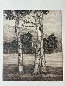 Luigi Lucioni Original Etching "The Three Graces" Signed In Print Plate - Picture 1 of 15