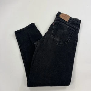 Vintage Levis 550 Made USA Black Denim Jeans Relaxed Tapered Sz 34 Actual 33x32 - Picture 1 of 11
