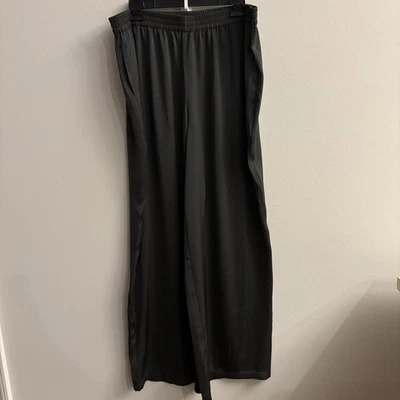 Barefoot Dreams Women's Washed Satin Wide Leg Pant Carbon Gray XL NWT - Image 1 of 4