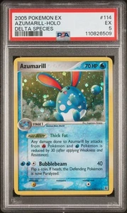 2005 Pokemon EX Delta Species Azumarill #114 Delta Species PSA 5 - Foto 1 di 2