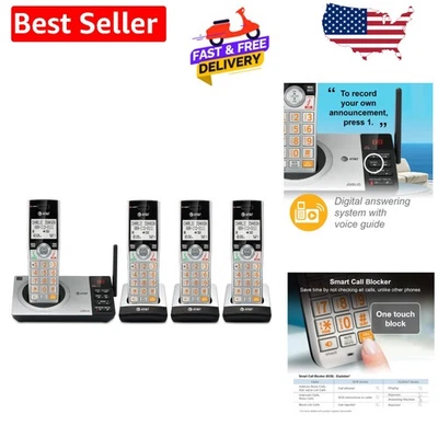 Telefone fixo CL82407 prata 4 aparelhos com teclado iluminado e serviço de atendimento - Imagem 1 de 4