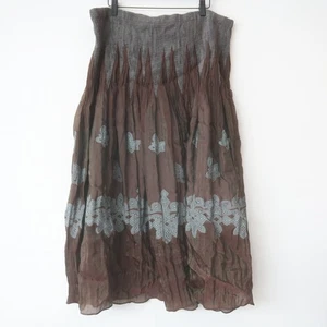 Coldwater Creek Boho Midi Skirt 1X A Line Whimsical Fairy Hippie Smocked - Picture 1 of 9