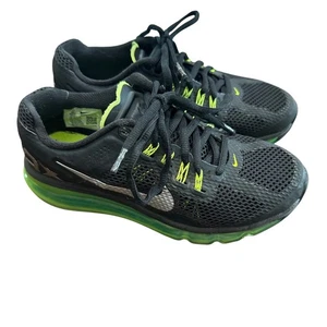 Nike Air Max 2013 (GS) Youth Boys 5Y Big Kids Black Green 555426-003 Lace Up - Picture 1 of 15