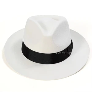 100% Wool Felt Fedora Trilby Hand Made Wider Brim Gents Hat - Picture 1 of 8