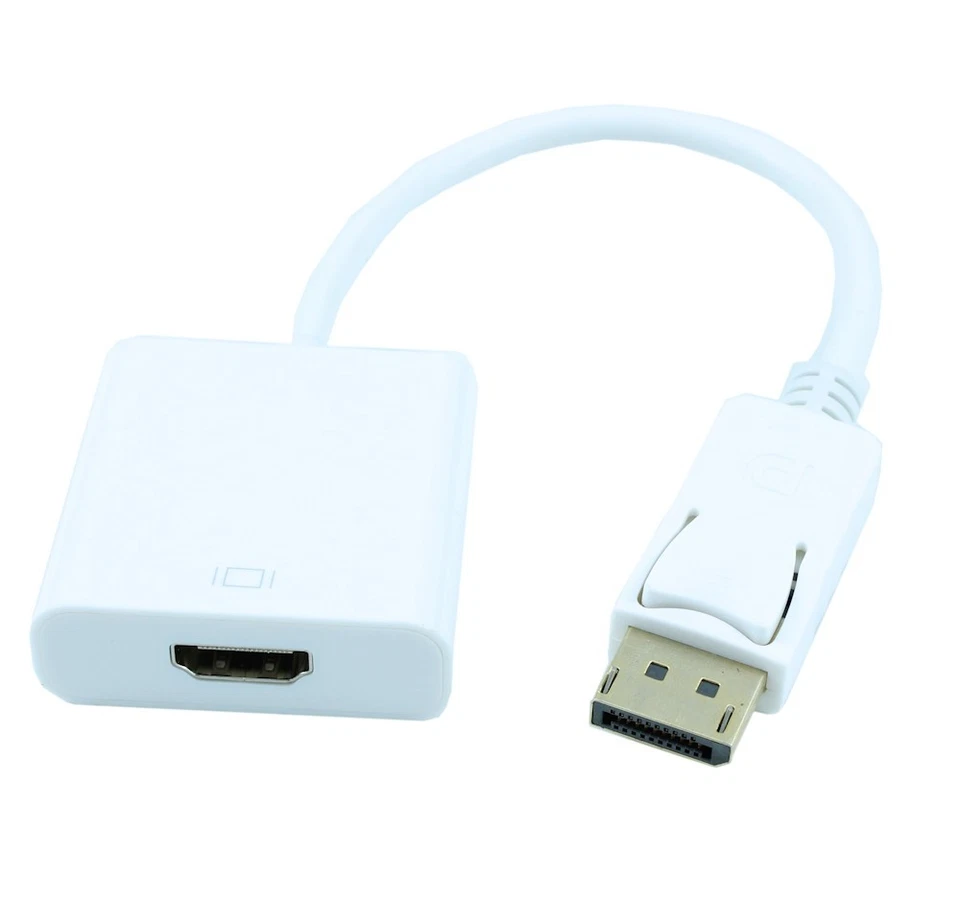 4 INCH DisplayPort SOURCE (Male) to HDMI DESTINATION (Female) Adapter Cable - Image 1 of 1