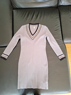 Strickkleid Gr.36 in GRAU von Alba Moda sehr angenehm zu tragen. - Bild 1 von 4