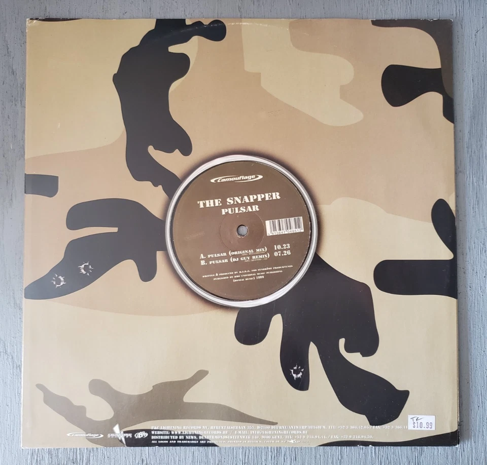 THE SNAPPER Pulsar CAMOUFLAGE 1999 Trance VINYL 12" Record VG+ USED - Image 1 of 1