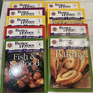 Lot Of 9 Better Homes & Gardens Easy Everyday Recipe Library Hardcover Cook Book - Picture 1 of 19