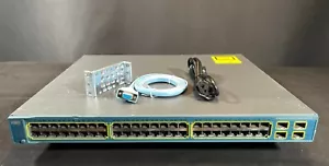 Cisco WS-C3560G-48PS-S 48 Port PoE 3560G Gigabit Switch - Same Day Shipping - Picture 1 of 5
