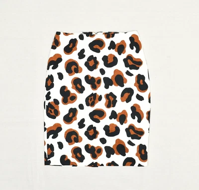 Talbots Women's Straight Skirt Cheetah Zip Cotton Multicolor Size 2 - Изображение 1 из 4