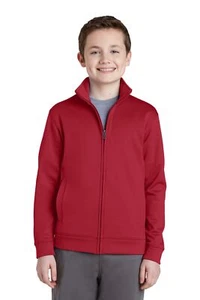 YST241 Sport-Tek Youth Sport-Wick Fleece Full-Zip Jacket - Picture 1 of 7