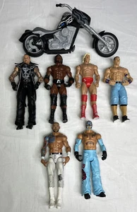 Lot Of 6 Mattel WWE Wrestling Figures Flair Cena Undertaker Mysterio 2010-13 - Picture 1 of 23