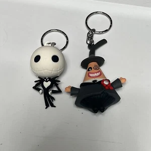 Disney Figural Keychain 3D Lot Of 2 Nightmare Before Christmas - Picture 1 of 2