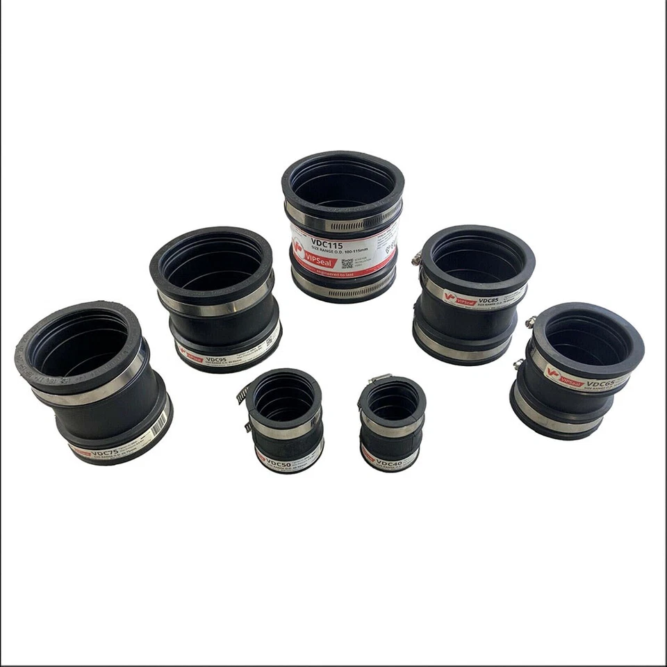 Flexible Pipe Connector 32mm, 40mm, 50mm, 60mm, 70mm, 80mm, 90mm 110mm coupler
