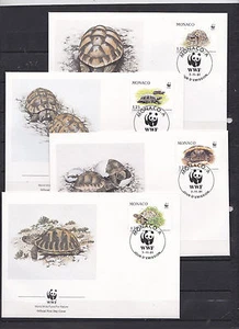 F1520 - Monaco 1991 - FDC - Dieren/Animals/Tiere (Schildpadden / Turtles) - WWF - Picture 1 of 1