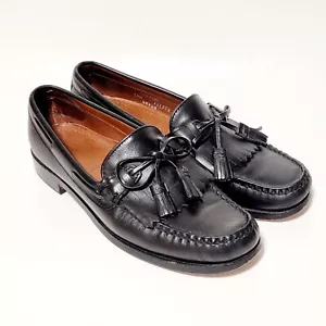 Allen Edmonds Chenault Black Kiltie Tassel Penny Loafer Shoes 45510 Men's 9.5B - Picture 1 of 20