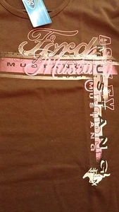 CAMISETA FORD MUSTANG ASHLEY FORCE PARA MUJER NUEVA GRANDE ALGODÓN FINO - Imagen 1 de 6