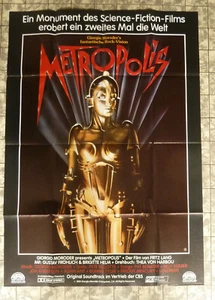 METROPOLIS Deutsches 2-Blatt Poster XL 33x46inch Helm FRITZ LANG RR ́85 SCI-FI-KULT - Bild 1 von 2