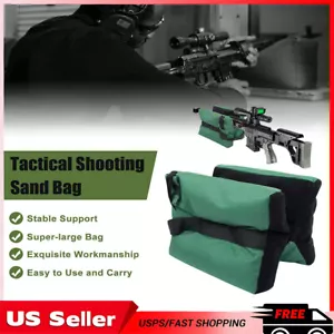 Shooting Range Sand Bag Rifle Gun Bench Rest Stand Front Rear Hunting Pack Set - Picture 1 of 12