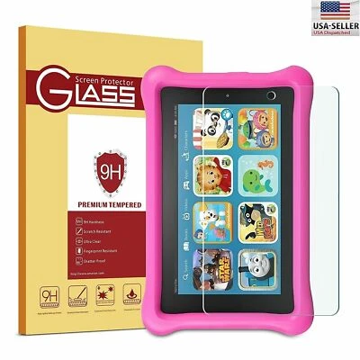  2 Pack Tempered Glass Screen Protector for Fire 7 Kids Edition Tablet 2019/2017 - Image 1 of 4