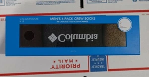 Columbia Men's 4-Pack Crew Socks Gift Box Multicolor Size 6-12 New - Picture 1 of 5