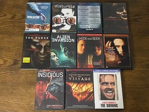 LOT OF 11 HORROR DVD’S- The Shining, Insidious, Disturbia, The Purge... - Picture 1 of 21