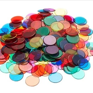 Bingo Counters Maths Manipulative Games Counter Assorted Colours Bag Of 100 - Picture 1 of 2