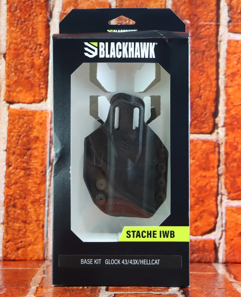 Blackhawk 416068BK Stache Iwb Glock 43 Base Kit Bk Glock...