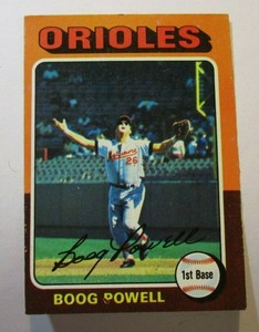 1975 Topps Baseball Card John Wesley Boog Powell #625