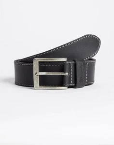 Cinturón cosido de cuero premium para hombre Wrangler en marrón y negro talla 80" a 115" - Imagen 1 de 12