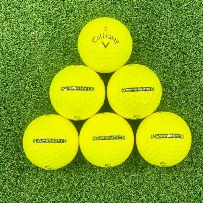 Pelotas de golf Callaway Supersoft amarillas usadas 24 en perfecto estado, calidad AAAAA Foto 1 de 4