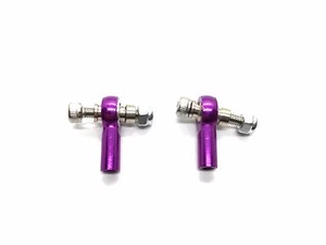 1 juego de juntas Heim izquierda/derecha taza de bola de metal varilla de empuje M3x3/4" púrpura para autos de radiocontrol - Imagen 1 de 3