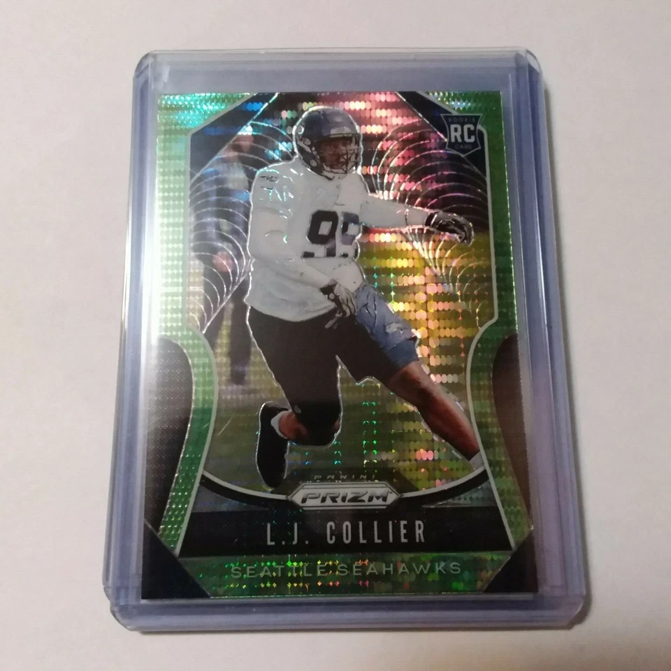 2019 Prizm L J Collier RC Green Prizm Retractor Seahawks  - Image 1 of 1