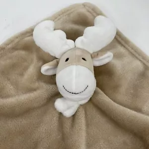 Blankets And Beyond tan moose Deer Lovey Lovie Security Blanket soft - Picture 1 of 8