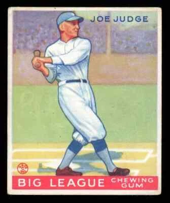 1933 Goudey #155 Joe Judge VGEX+ CENTERED Set Break - Image 1 of 2