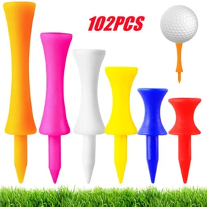 Golf Castle Tees Plastic Step Down Unbreakable Mixed 102 Pack Tee Length Pack - Picture 1 of 9