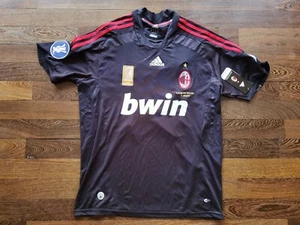 MAGLIA MILAN RONALDINHO 2008 2009 NERA PREPARATA PER PARTITA COPPA A ZURIGO RARA - Imagen 1 de 11