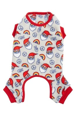 HOTEL DOGGY Pride Santa Plush JUMPSUIT/PAJAMAS Romper Puppy Dog Size Small $25 - Image 1 of 4
