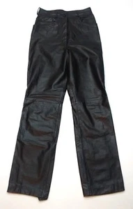 Jordache 100% Leather Pants Tag Sz 7/8 Mine 24x29.5 (24x30) (korea/nylon lining) - Picture 1 of 12