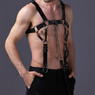 Męska uprząż na klatkę piersiową regulowana odzież klubowa X-Back wzmacniacze mięśni gotycki punk