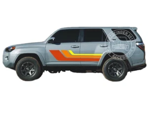 2 PCS Graphics Car Door Sticker Racing Stripe Kit For Toyota 4Runner Side Decals - Picture 1 of 8