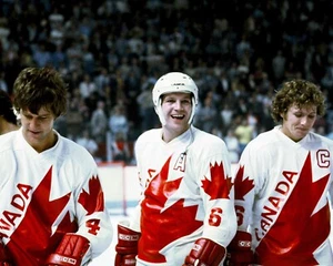 Bobby Orr, Denis Potvin, Bobby Clarke team Canada 8x10 Photo - Picture 1 of 1